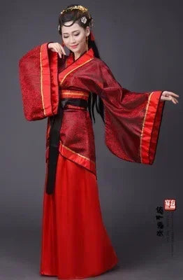 Vintage Ethnic Style Women Top/ Skirt 2 Piece Set Princess Dance Costume/ Hanfu Ladies Suit Cosplay Outfit Woman New Year Clothing