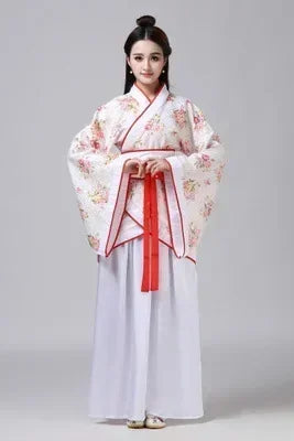 Vintage Ethnic Style Women Top/ Skirt 2 Piece Set Princess Dance Costume/ Hanfu Ladies Suit Cosplay Outfit Woman New Year Clothing