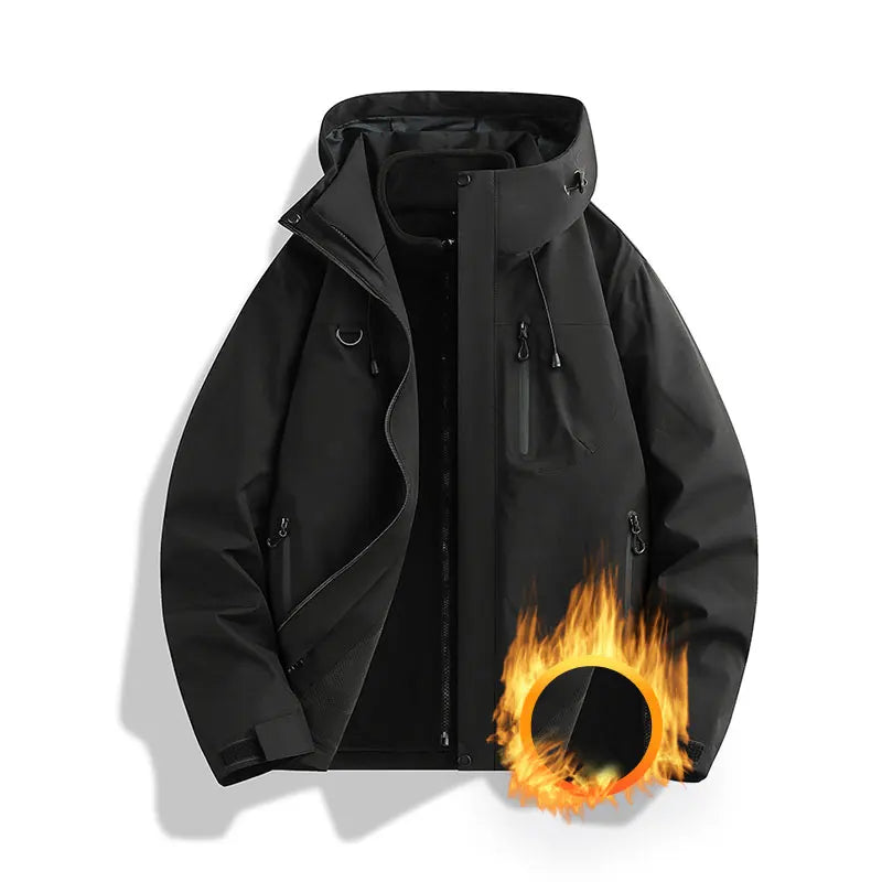 Winter Jacket Outdoor 3-in-1 Waterproof Sport Coat/ Running Unisex Hooded Hiking Jacket/ Warm Breathable Outdoor Couple/ Loose Coat