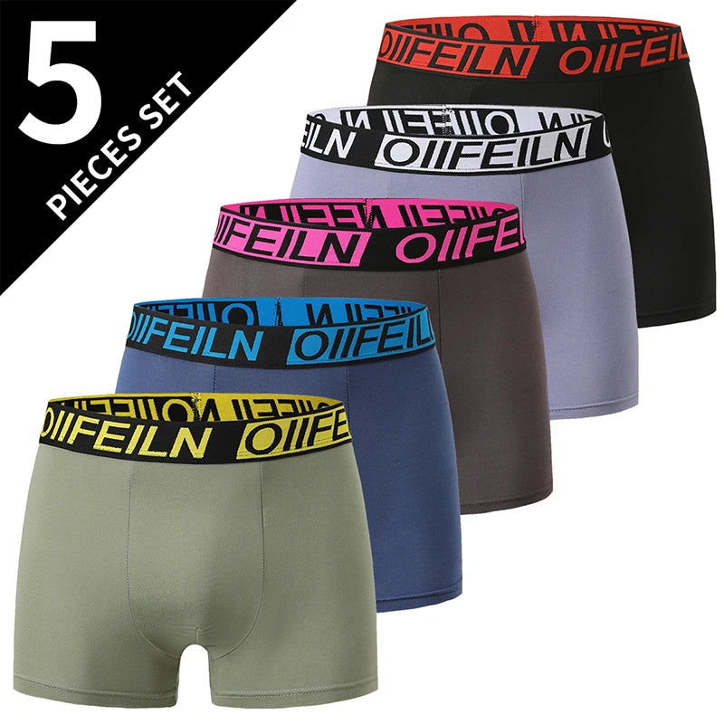 5 /10 Pack Men's Black Gold Printed Boxer Underwear Comfortable And Versatile Plus Size Sexy Young Men's Leisure Sports