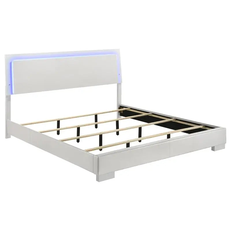 4-Pc High Gloss Eastern King Bedroom Set