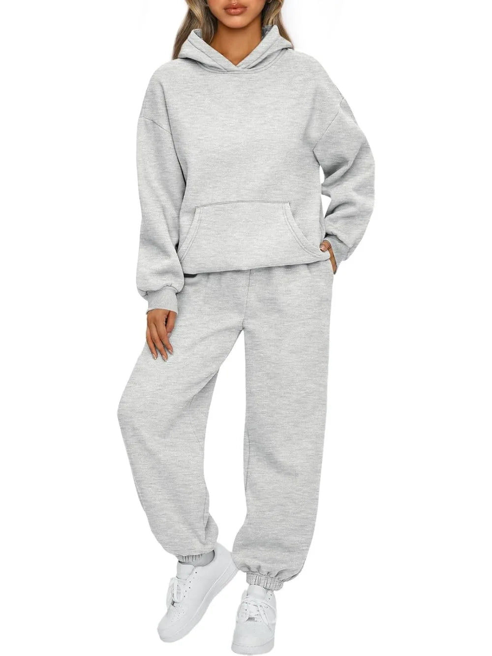 Women's 2-Piece Lounge Hoodie Sweatsuit – Cozy Fall Travel Set