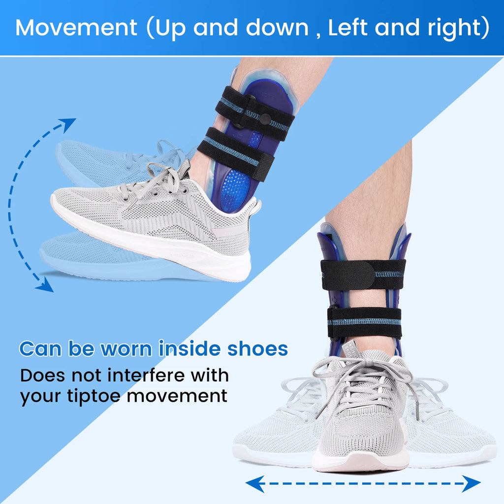 VELPEAU Ankle Splint Brace for Foot Support, Fracture and Sprain, Adjustable Stirrup Ankle Immobilizer, Two Models Available