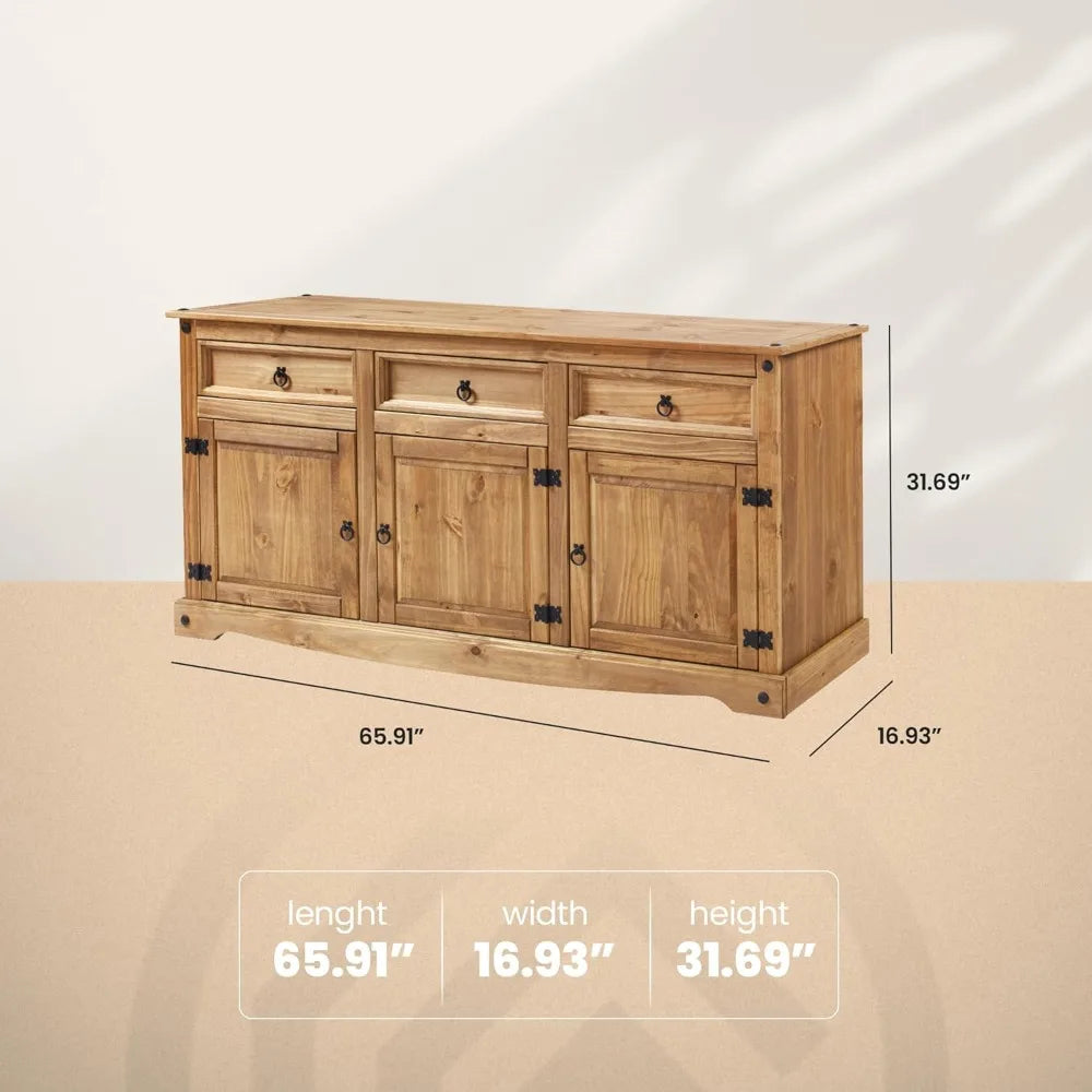 Solid Wood Buffet & Sideboards - Kitchen Storage Cabinets/Buffet Cabinet/for Bar &Liquor