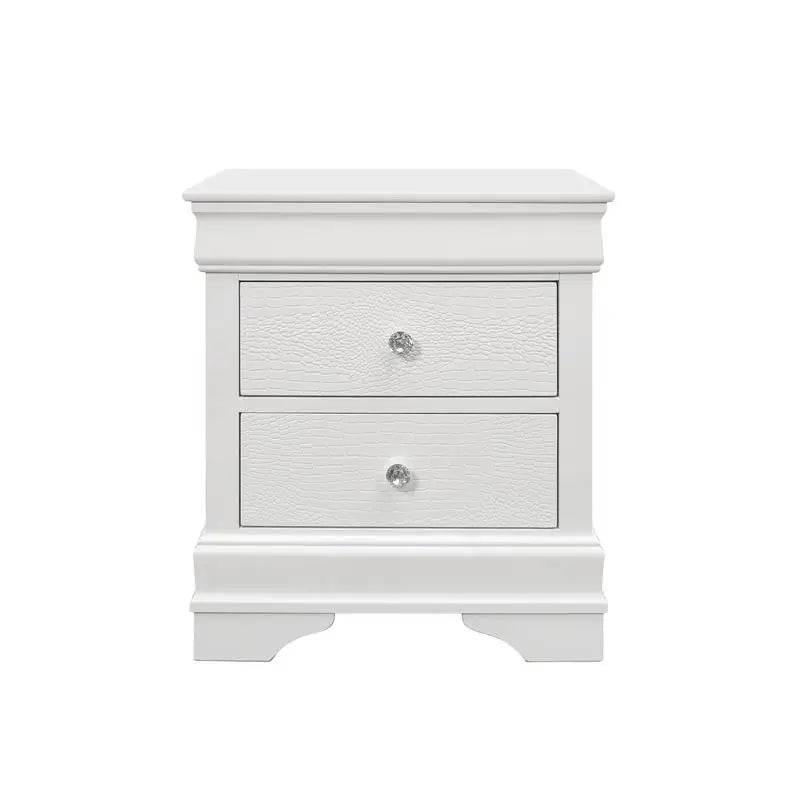 5PC White Queen Bedroom Set with Shaker Design