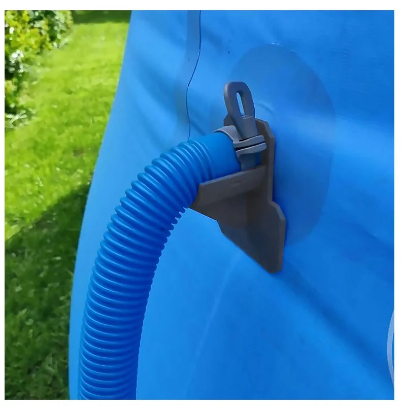 Original Pool Pipe Fixing Holder/ Pool Hose Support/ Hose Outlet Mount with Cable Tie Clamp for Intex Above Ground Pool Accessory