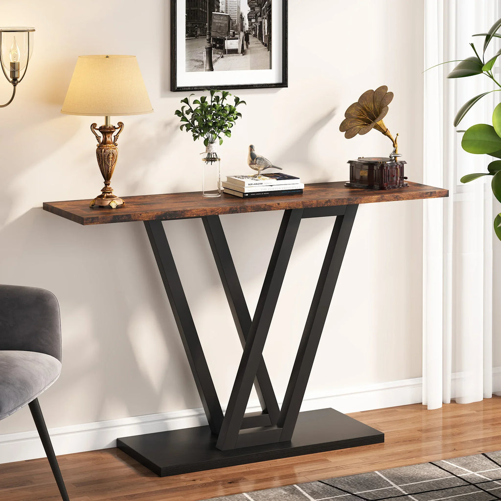 Console Table Industrial Entryway Hallway Table