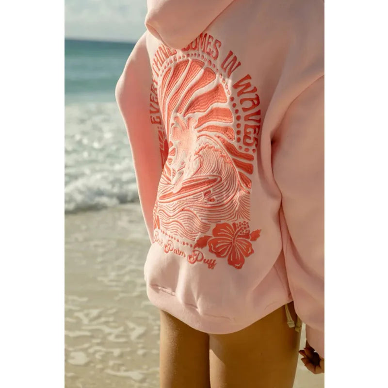 Beautiful Embroidered Hoodies Women Warm Comfortable Casual Hoodie Fashion Classic Hoody Loose Original Basic Clothes