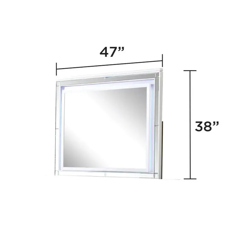 Silver 4-Piece LED Bedroom Set