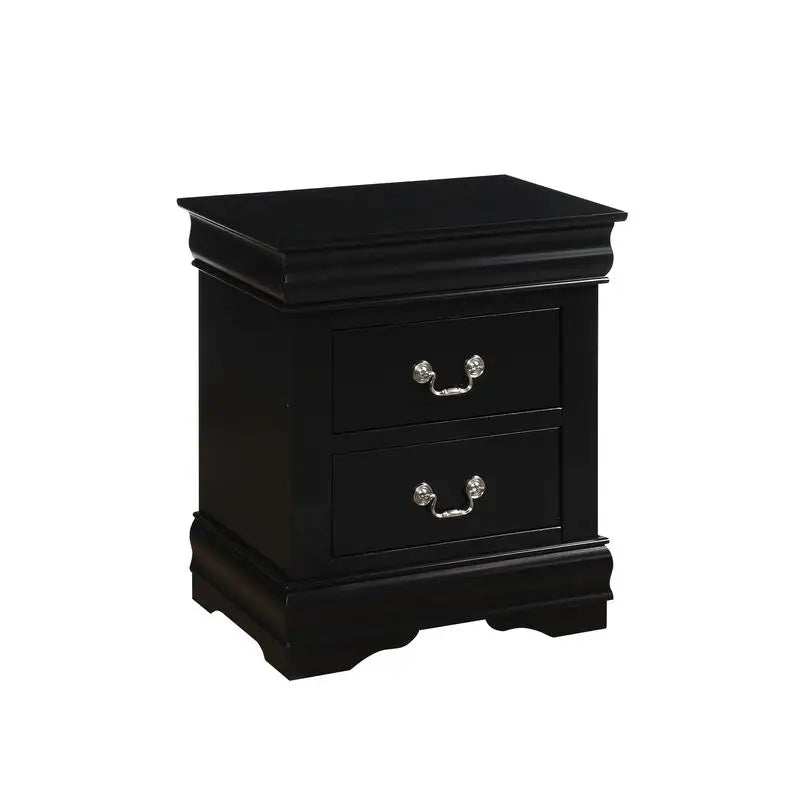 Black Finish 4-Piece Twin Bed Bedroom Set