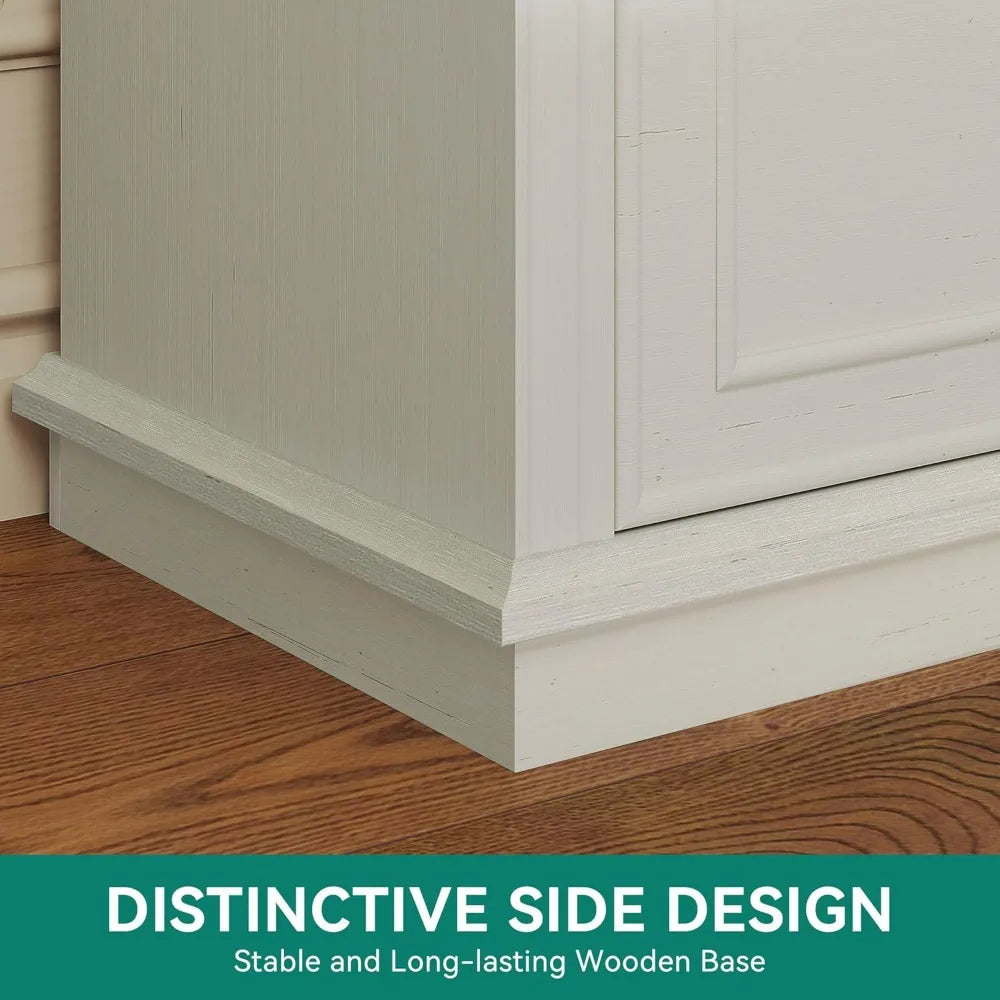 Vintage 70" High 8-Tier Bookshelf with Arched Shelves, Drawers, Roman Columns, and Classic Carved Style