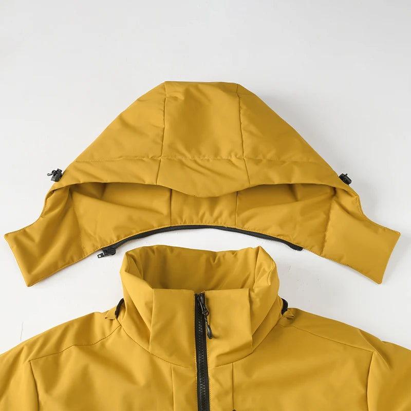 JNLN Unisex Waterproof Fleece Jackets /Winter Windproof Thermal Windbreaker Men and Women Hiking, Camping, Skiing, Climbing Raincoat