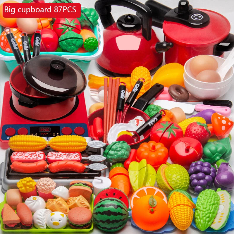 Kitchen Toys Set For Kids/ Cooking Toy/ Baby Cutting Fruit/ Cooking Kitchen Utensils /Simulation Education/ Pretend Play