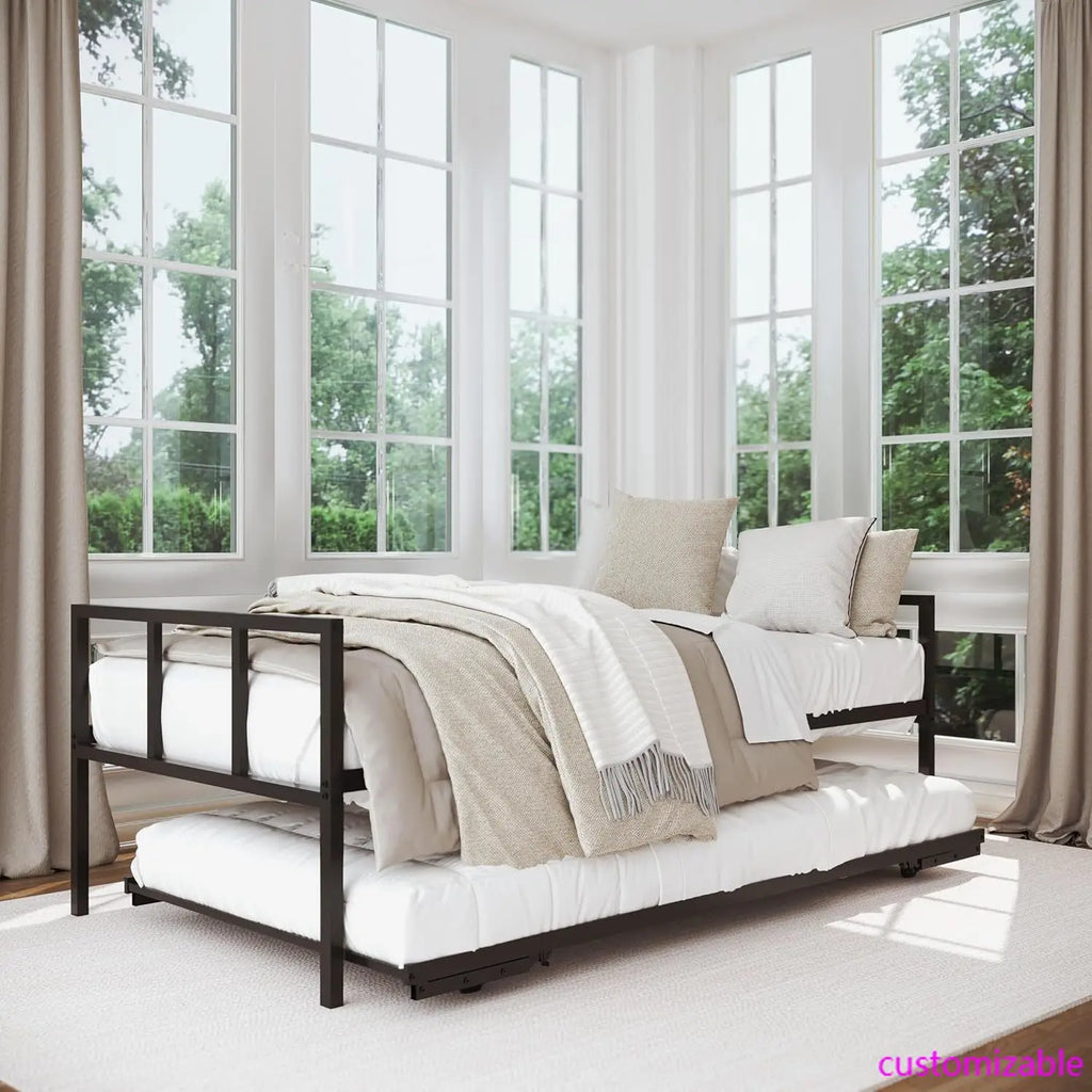Twin Daybed and Fold- Up Trundle Set, Mattresses Sold Separately