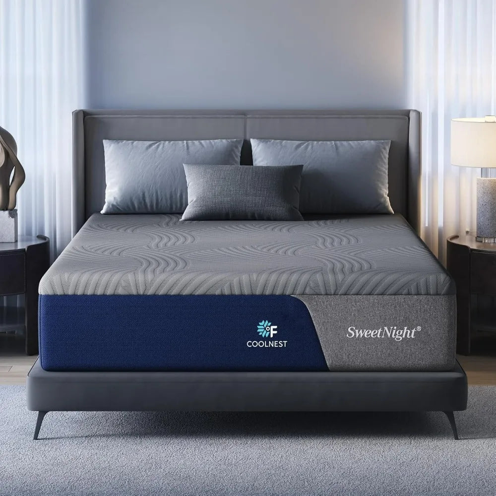 Queen Size Cool Nest Mattress: 12" Memory Foam with 5-Zone Ergonomic Support for Enhanced Sleep Comfort