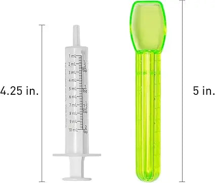 Teaspoon Dosage Spoon, Delivers Accurate Dosage, Easy to Read, Medical-Grade Measuring Spoon, 2 TSP/10 ml