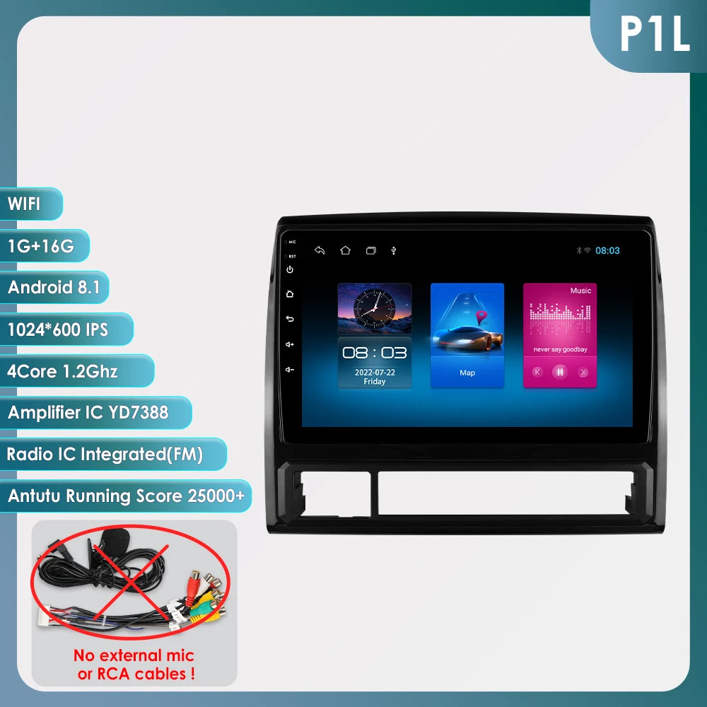 Android Auto Car Radio For Toyota Tacoma 2/Hilux 2005-2015 Multimedia player GPS Navi/ Stereo Car Intelligent Systems 4G Car Play