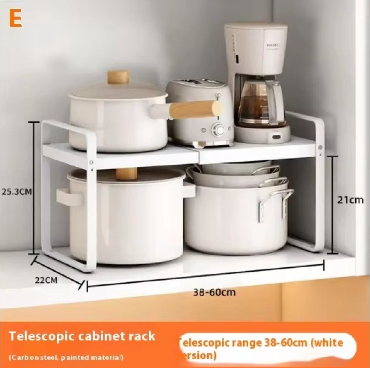 Kitchen Storage Layered Shelf/ Microwave Rack Standing Countertop/ Retractable Condiment/ Oven Organizer/ Kitchen Accessories