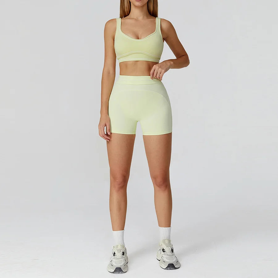 2 Piece Yoga Clothes Women Tracksuit Tracksuit Athletic Wear Fitness Suit Gym Workout Push Up Clothes Sports Bra Leggings Suit