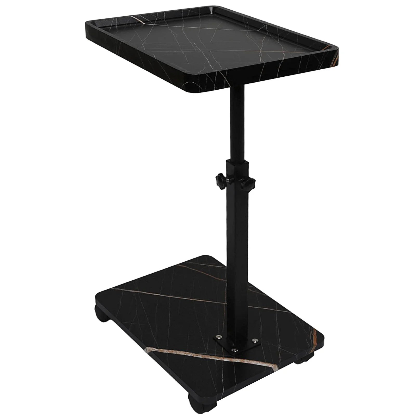 15.74x11.81 Inch Coffee Table C-Shaped Simple Mobile Rolling Storage Desk Home Bedside Corner Sofa Cabinet Family Side Tables