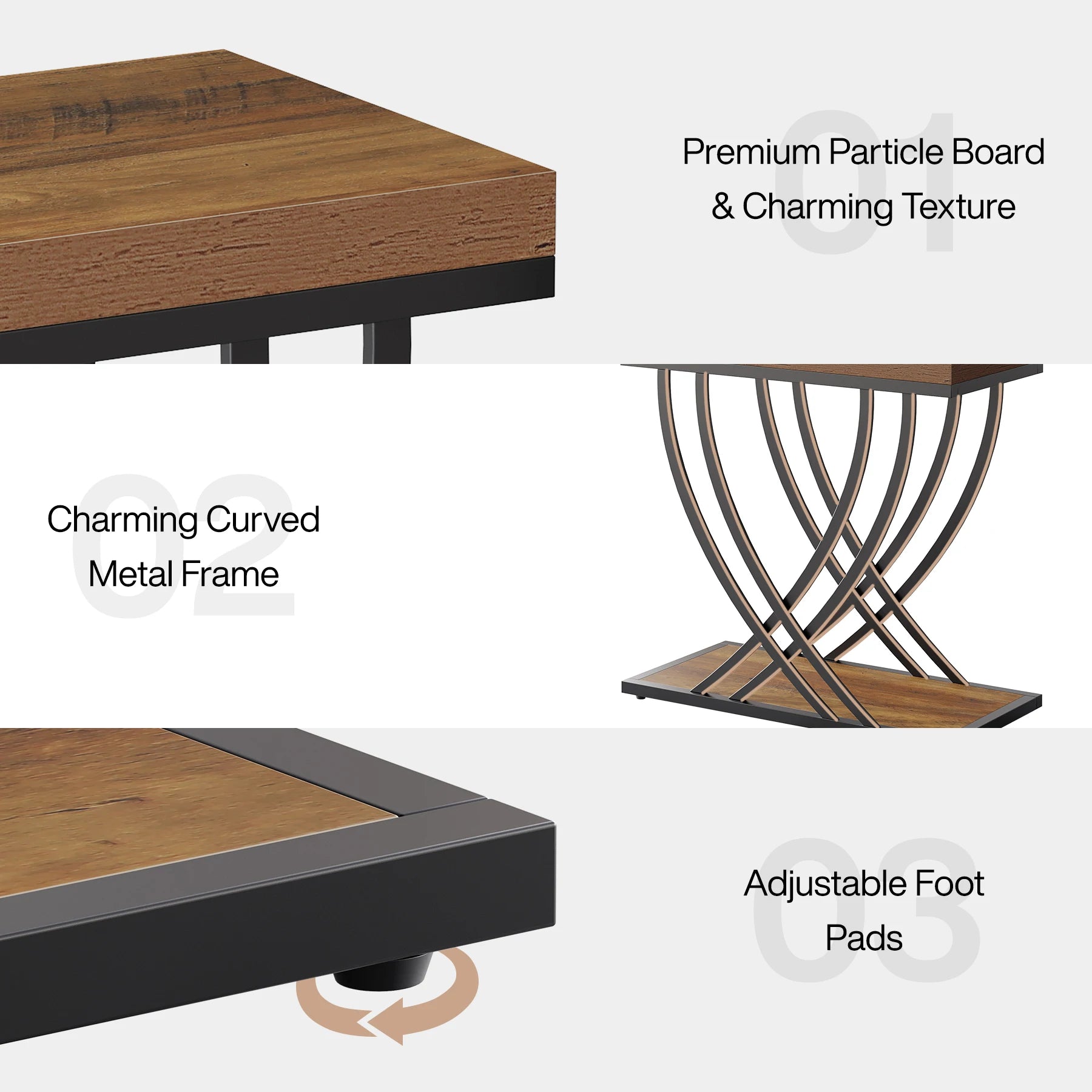 Tribesigns Side Table, 2-Tier Narrow End Table for Living Room, Industrial Nightstand with Metal Frame, Small Bedside Tables for