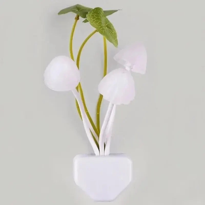 Novelty Mushroom Fungus Night Light EU & US Plug Light Sensor 220V 3 LED Colorful Mushroom Lamp/ Led Night Lights