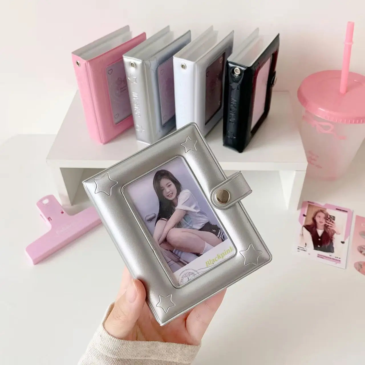 3 Inch Photo Album Collector Book/ Stars/Photocard Holder/ Card Holder/ Sweet Square Hollow/ Album Cards Binder