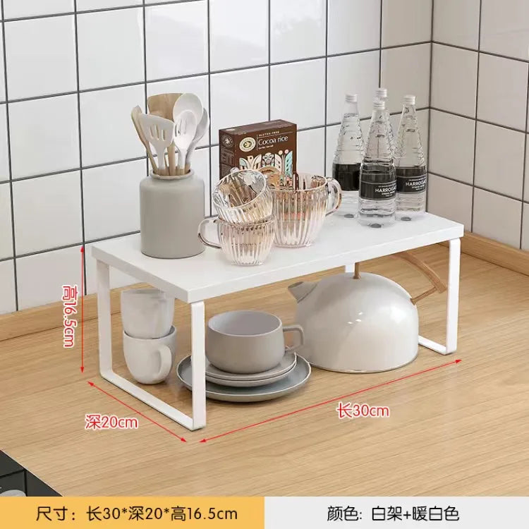 Kitchen Desktop Shelf/ Layered Storage Partition, Small Racks for Storing Dishes, Seasonings, Home Storage Holders Organization