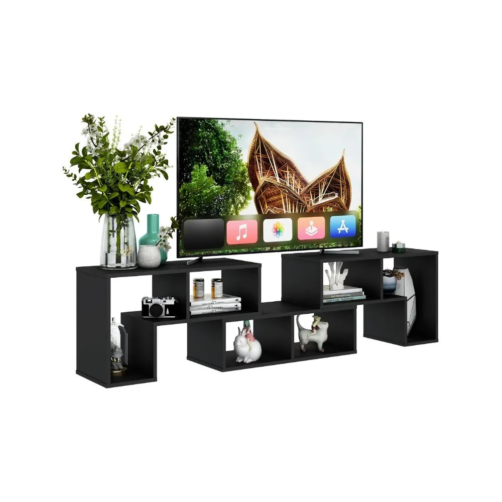 3 Piece Console TV Stand, Free-Combination Entertainment Center for 50/ 55/ 60/ 65 Inch TV, Minimalist Modern TV Media Stand