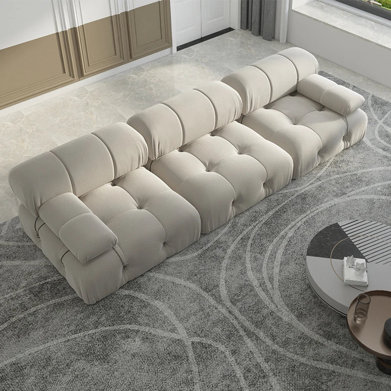 104" Minimalist Modular Sectional Sofas/ Modern Velvet Convertible Couches/ 3 Seats/ Living Room Sofa Sets for Office/ Apartment