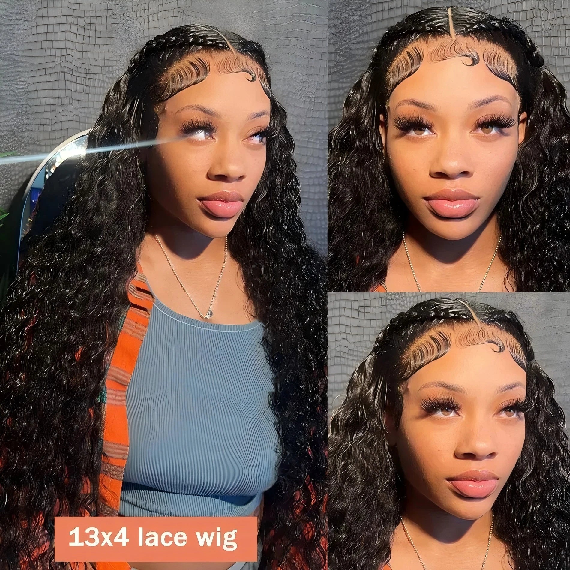 360 HD Full Lace Curly Wigs Human Hair Pre Plucked 13x6/ 13x4 Lace Frontal Wig/ Deep Wave Glue Less Human Hair Ready To Wear 30Inch