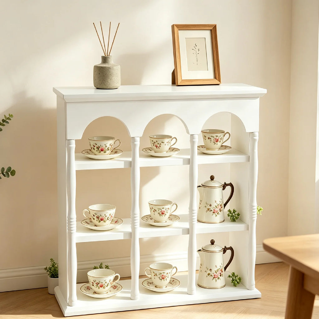 Coffee Mug Display Rack, Vintage Wall-Mounted Cup Case, Cup Rack for Living Room or Kitchen