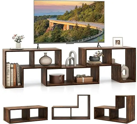 Free-Combination TV Stand for Bedroom - Entertainment Center for 50/ 55/ 60/ 65/ Inch TV, 3-Piece Media Console Table with Storage