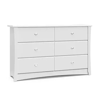 6-Drawer Double Dresser in White