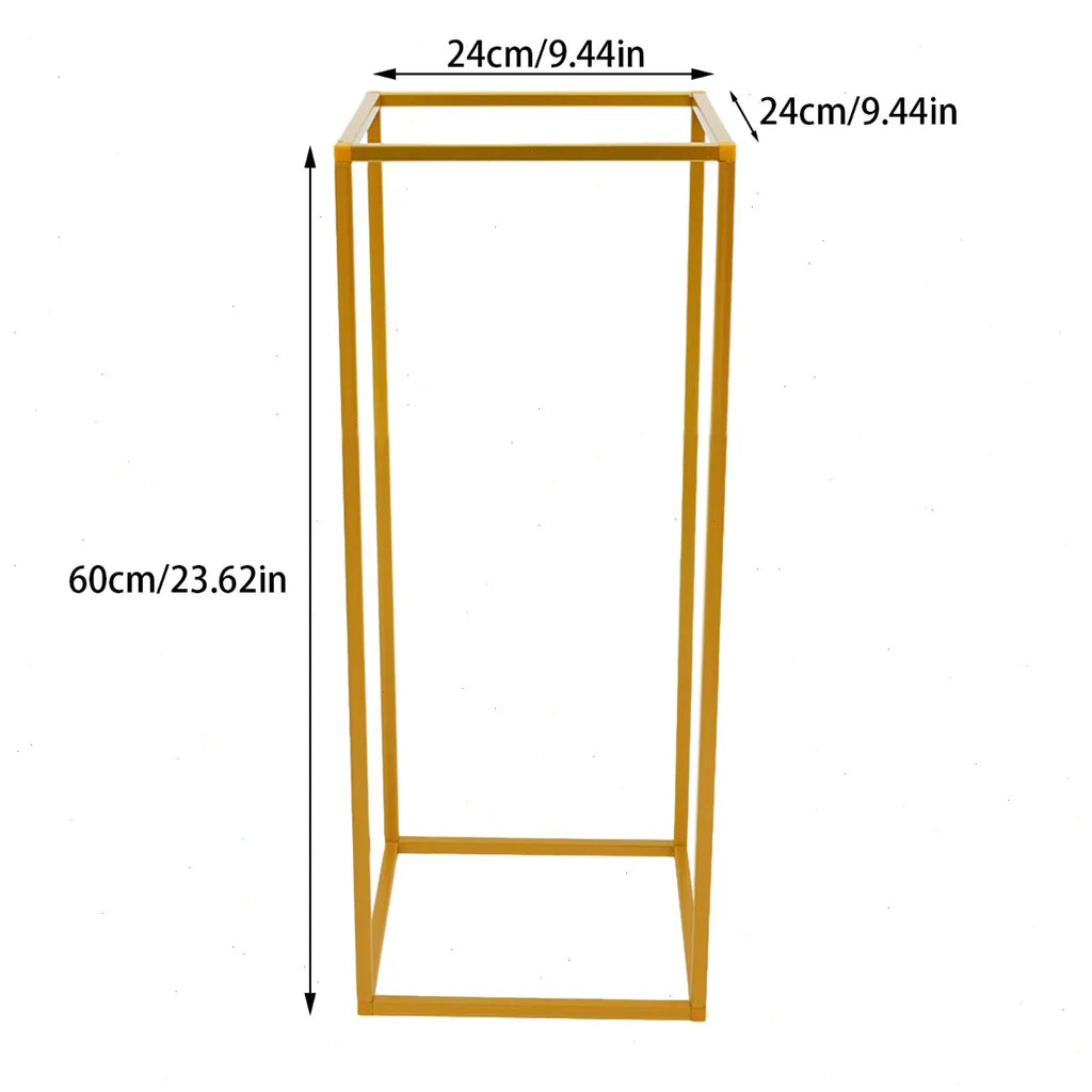  Wedding Flower Stand, Flower Stand, 10pcs 23 Inch Square Gold Stand, DIY Floral Decor, Strong Stability ,10KG Load-bearing