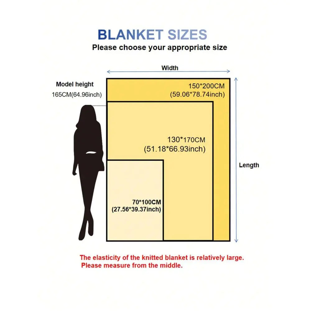 Solid Color Lightweight Acrylic Knit Tasseled Throw Blanket