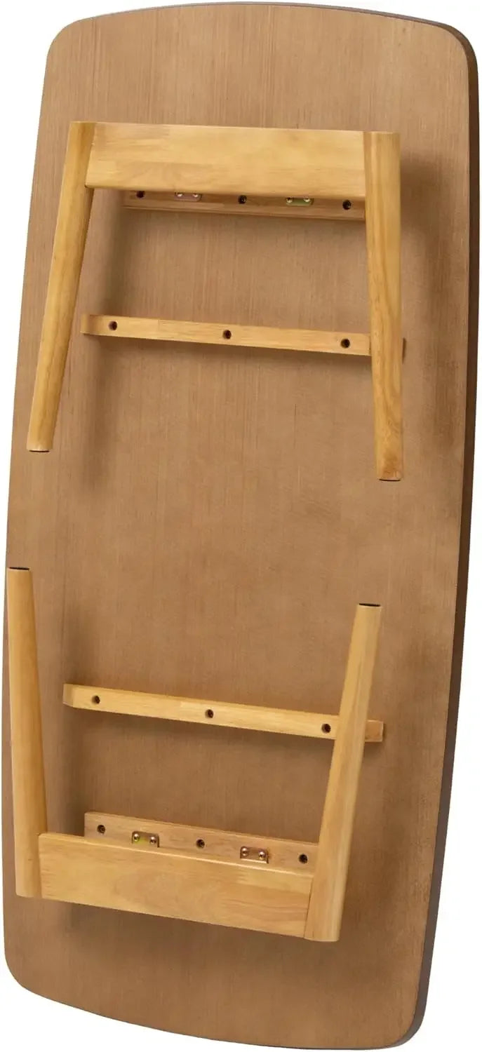 XMSJ.Folding Legs Table W41.3 x D20.5 x H14.0 Inches Natural Oak and Rubber Wood Material Home and Living Coffee Table Natural