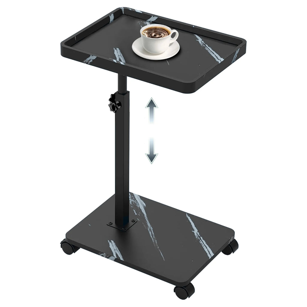 15.74x11.81 Inch Coffee Table C-Shaped Simple Mobile Rolling Storage Desk Home Bedside Corner Sofa Cabinet Family Side Tables