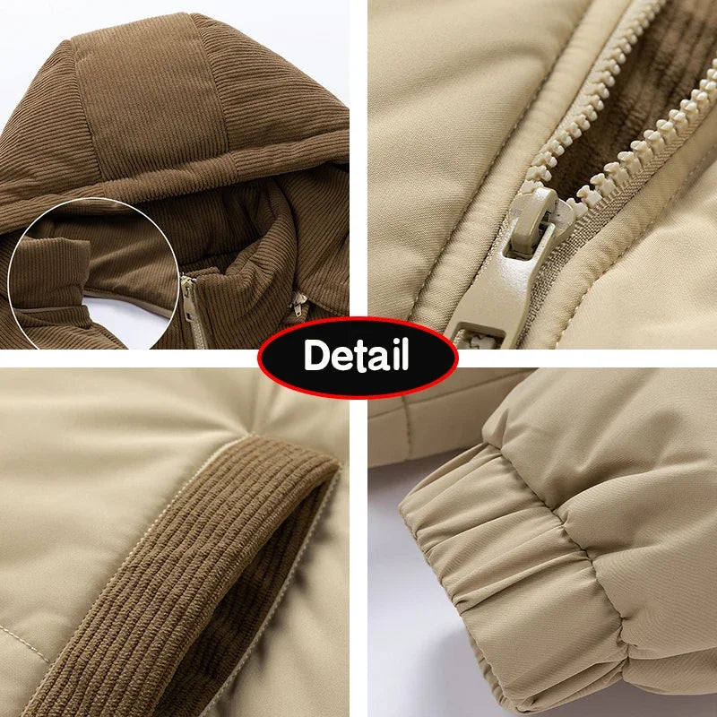 Autumn/ Winter Men Outdoor Removable Hooded Windbreak Jacket /Coats Men Warm Outwear Casual Fashion Solid Parkas/ Jacket Male Tops