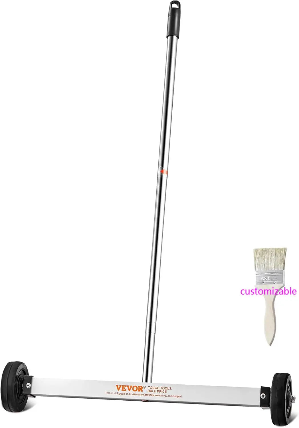 Magnetic Pick Up Sweeper 17-inch Heavy Duty Magnet Pickup Lawn Sweeper Roofing Tools, 10 Lbs Yard Magnet with Telescoping