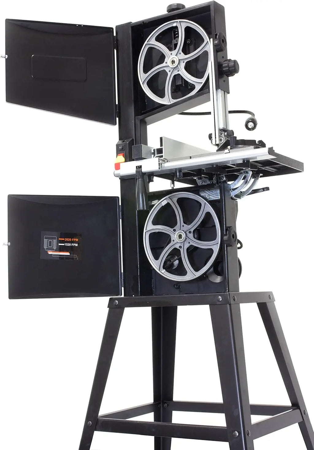 10-Inch 3.5-Amp Dual-Speed WEN Band Saw with Black Stand (BA3962)