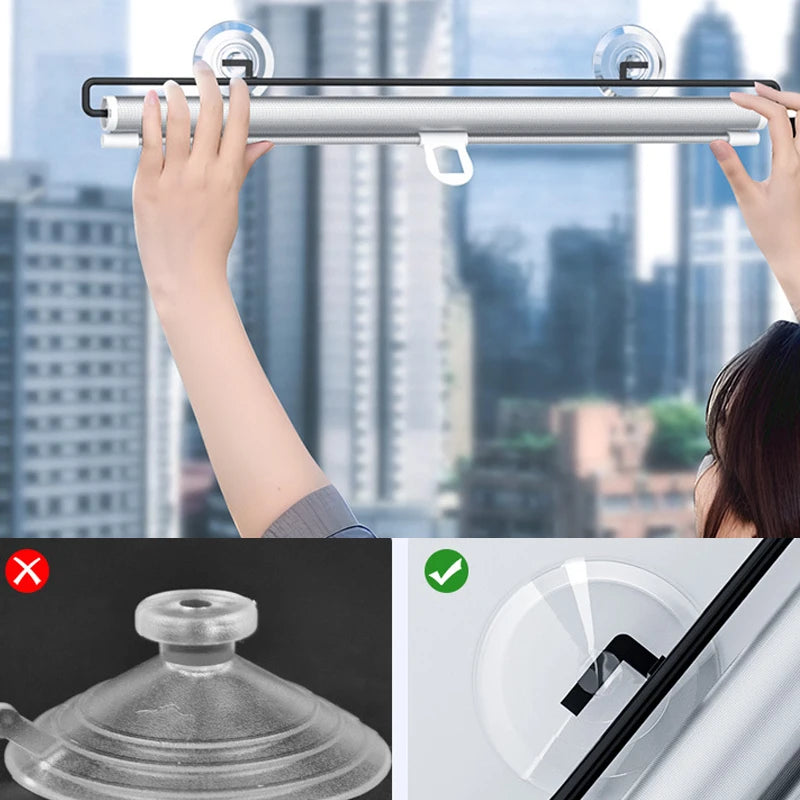 Blackout Curtain Blinds Without Drilling/ Window Roller Interior/ Bedroom Roll/ Black Out Rolls/ Blind Suction Cup/ Home Decor Items