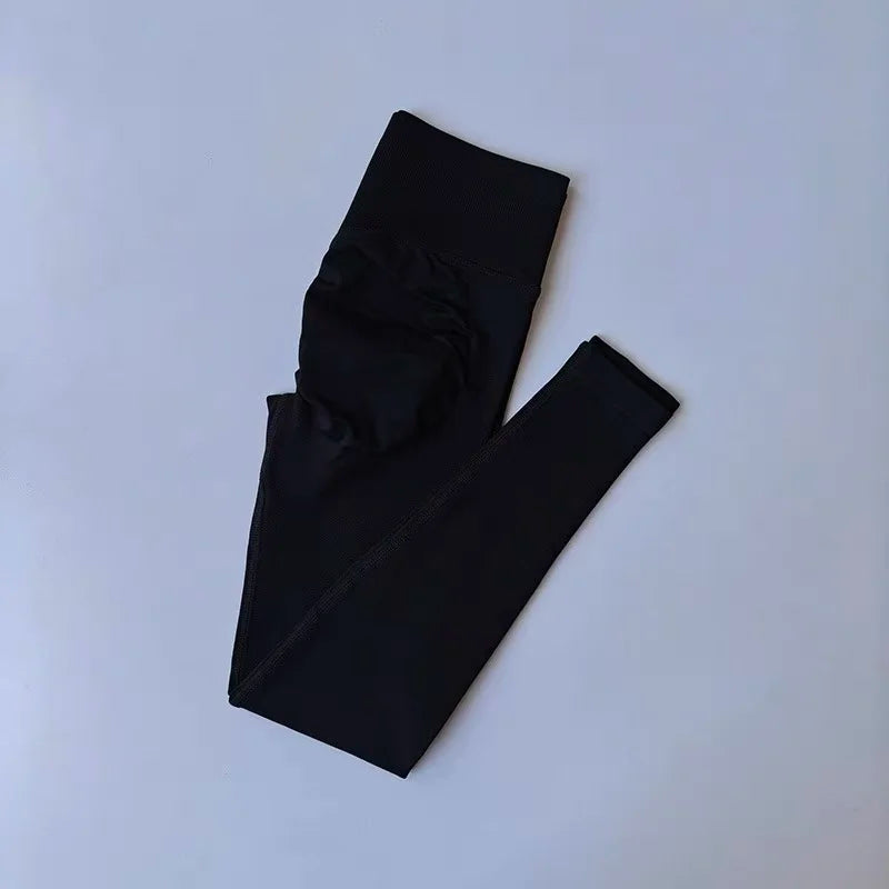 Seamless Yoga Suit Women's Beauty Back Sports Bra Lingerie Peach Buttocks Fitness High Waist Legigngs Gym Yoga Suit Pilates Set