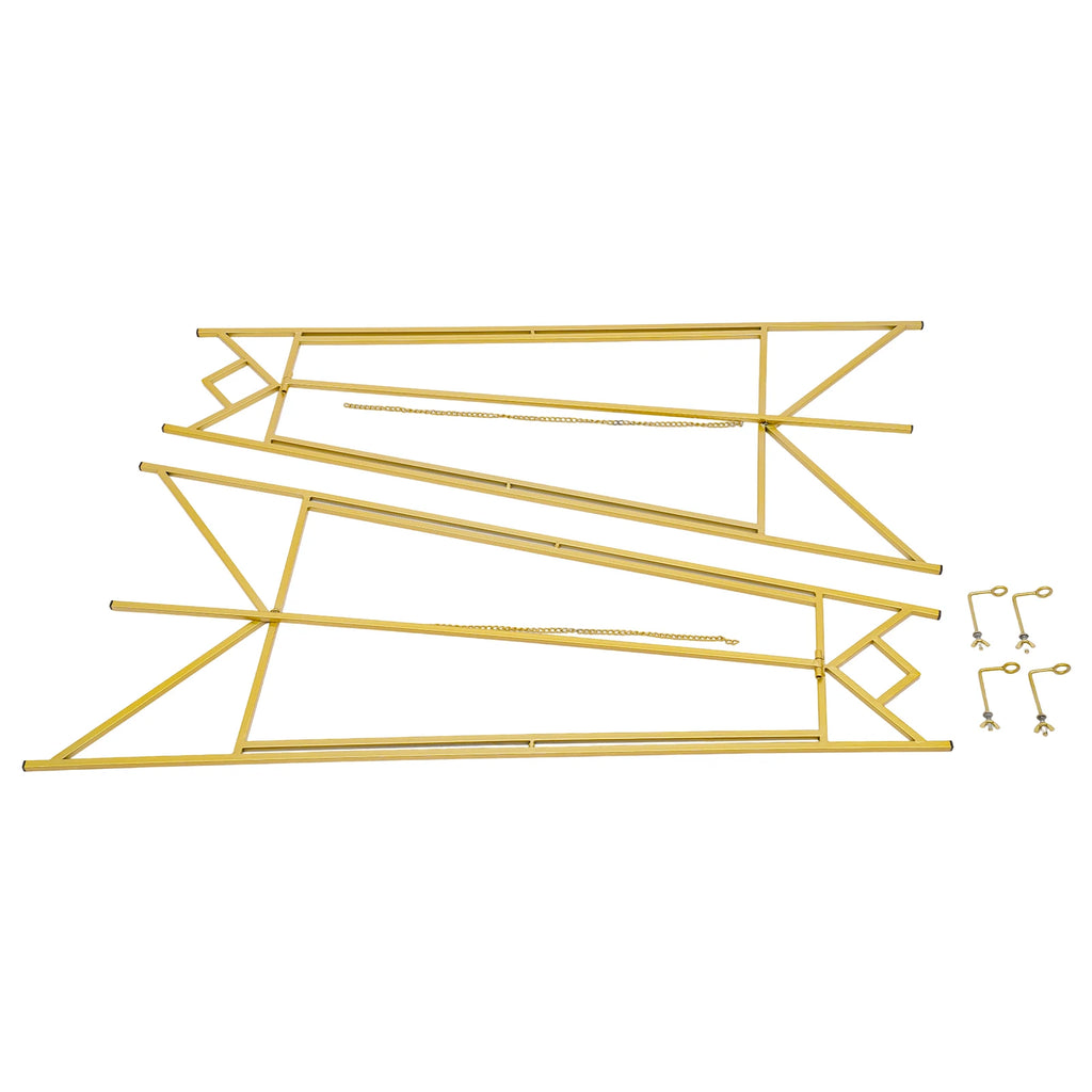 2Pcs Display Easel Stand, Gold Poster Easel Tripod, Adjustable Poster Frame Holder, Floor Standing Sign Stand for Wedding Party Exhibition