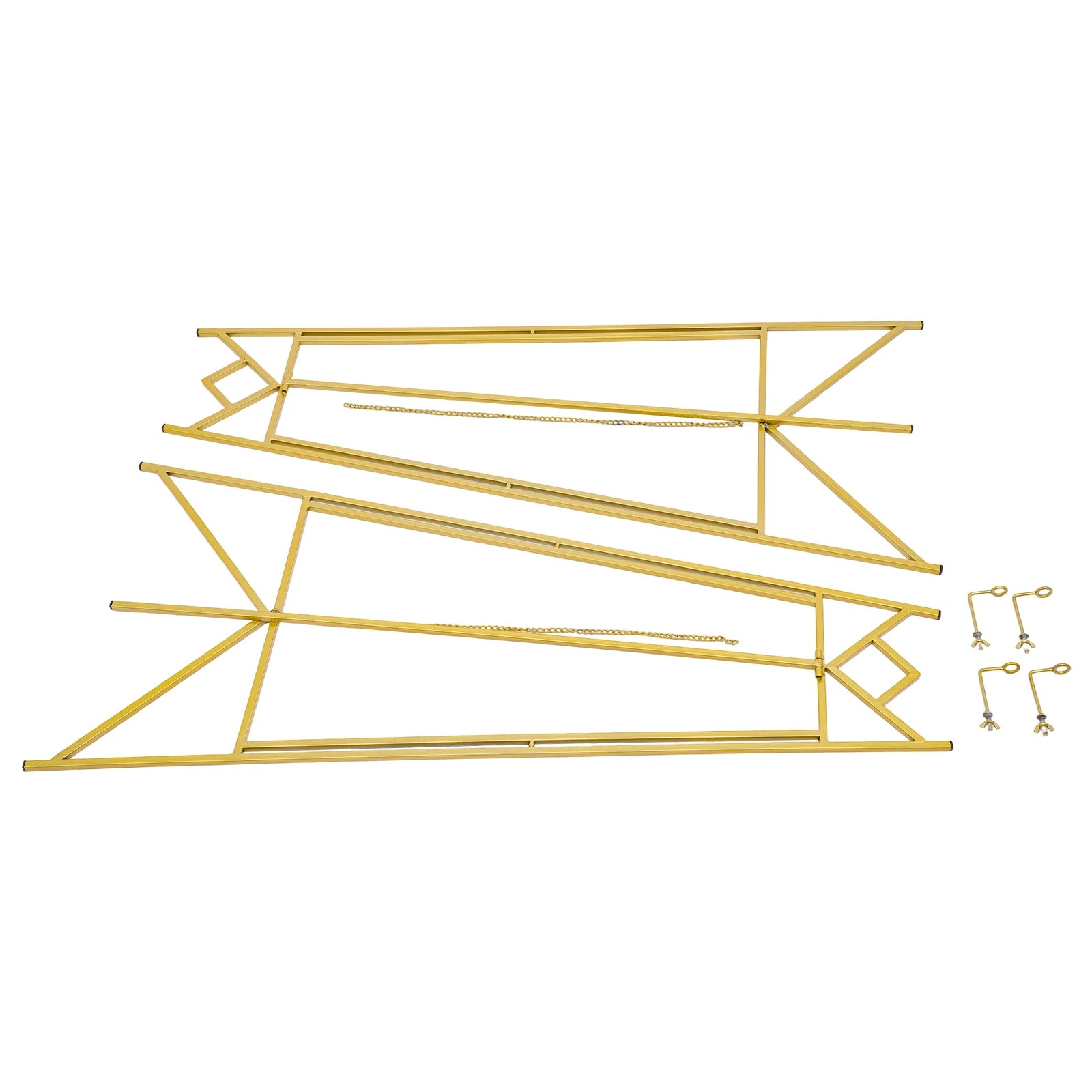 2Pcs Display Easel Stand, Gold Poster Easel Tripod, Adjustable Poster Frame Holder, Floor Standing Sign Stand for Wedding Party Exhibition