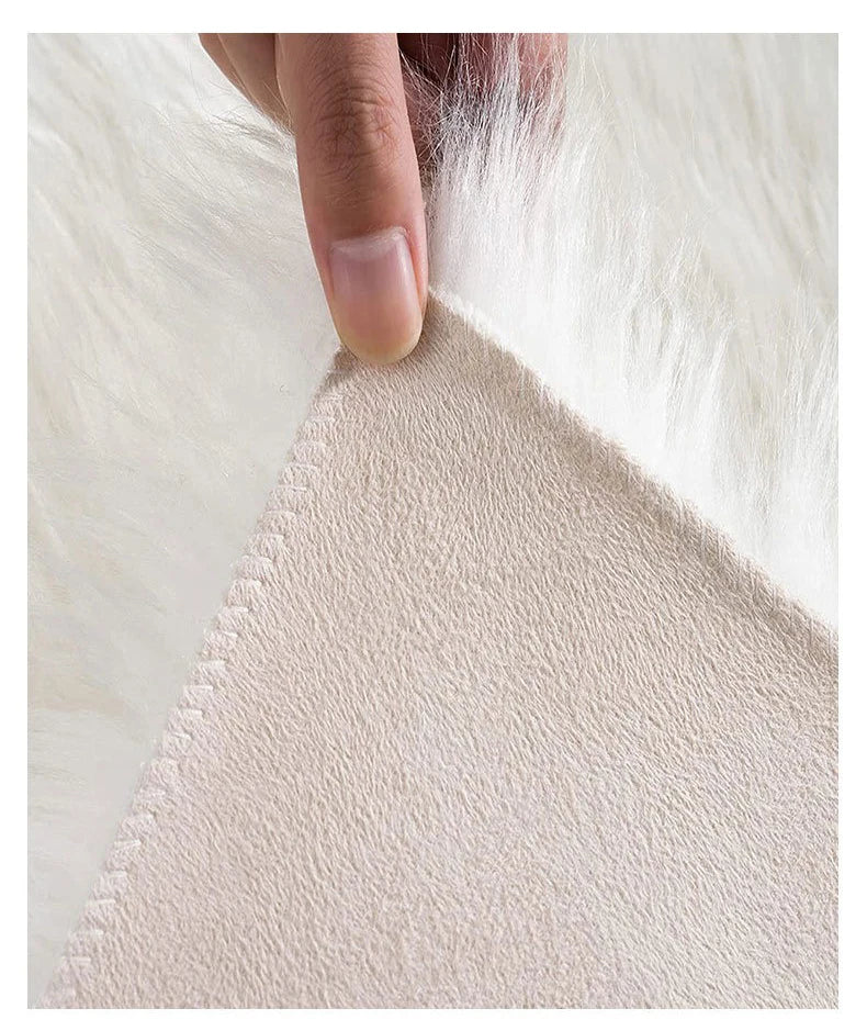 Imitation Sheepskin Carpet Fluffy Plush Rugs Luxury Fur Bedroom Bedside Carpet Living Room Sofa Area Rug Faux Wool Carpet