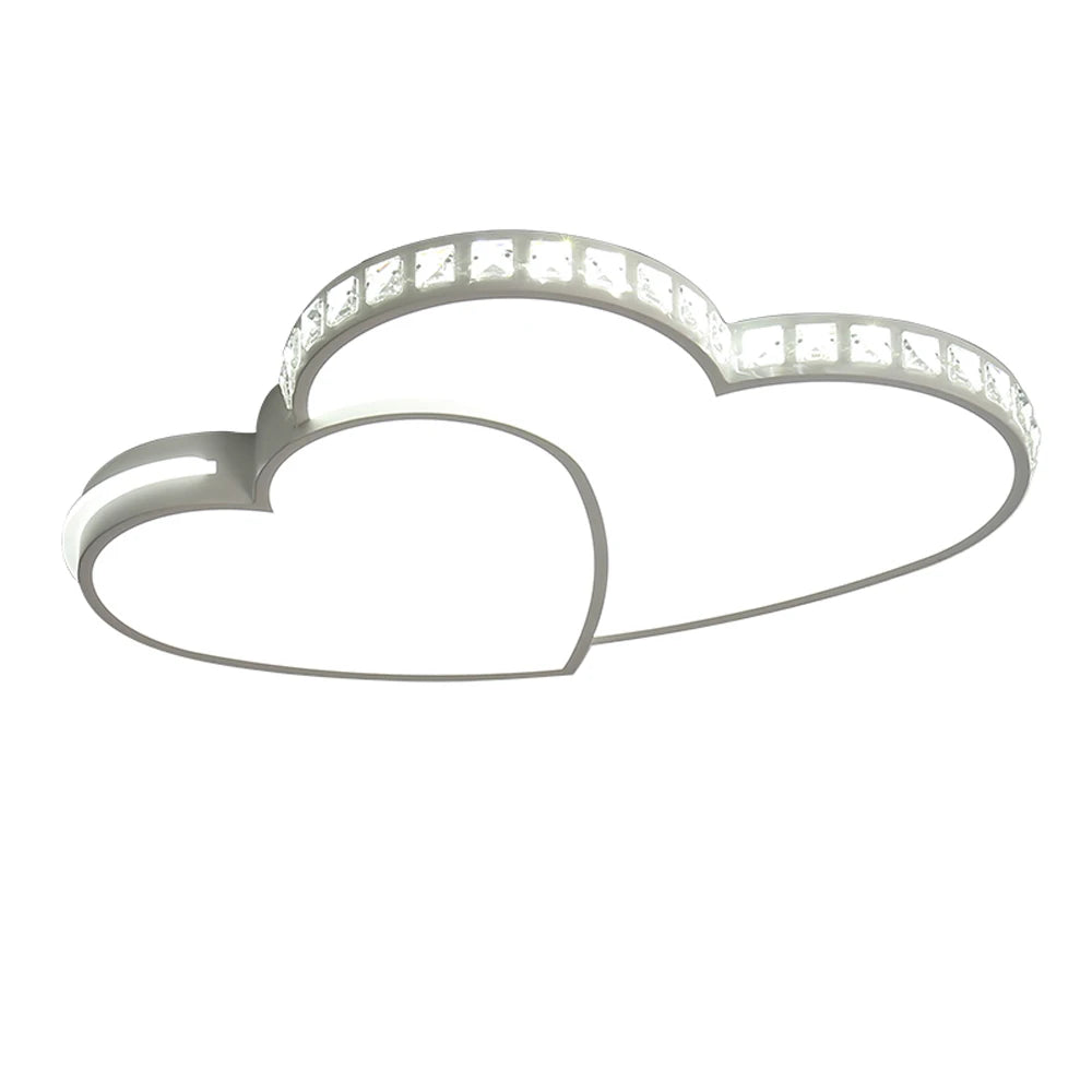 Modern Heart Shaped Ceiling Lights/ Crystal LED Flush Mount Lamp/ Children's Room/ Living Room/ Bedroom Lamp Fixture
