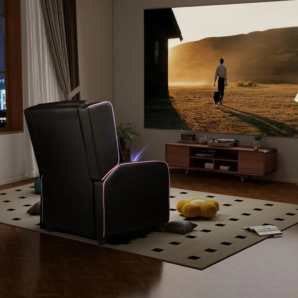 Gaming Recliner Chair: Modern PU Leather Sofa for Adults with Racing Style Ergonomics