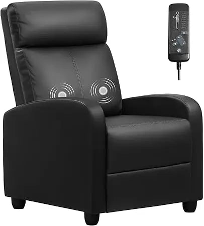 Adjustable PU Leather Massage Recliner Chair for Living Room and Home Theater