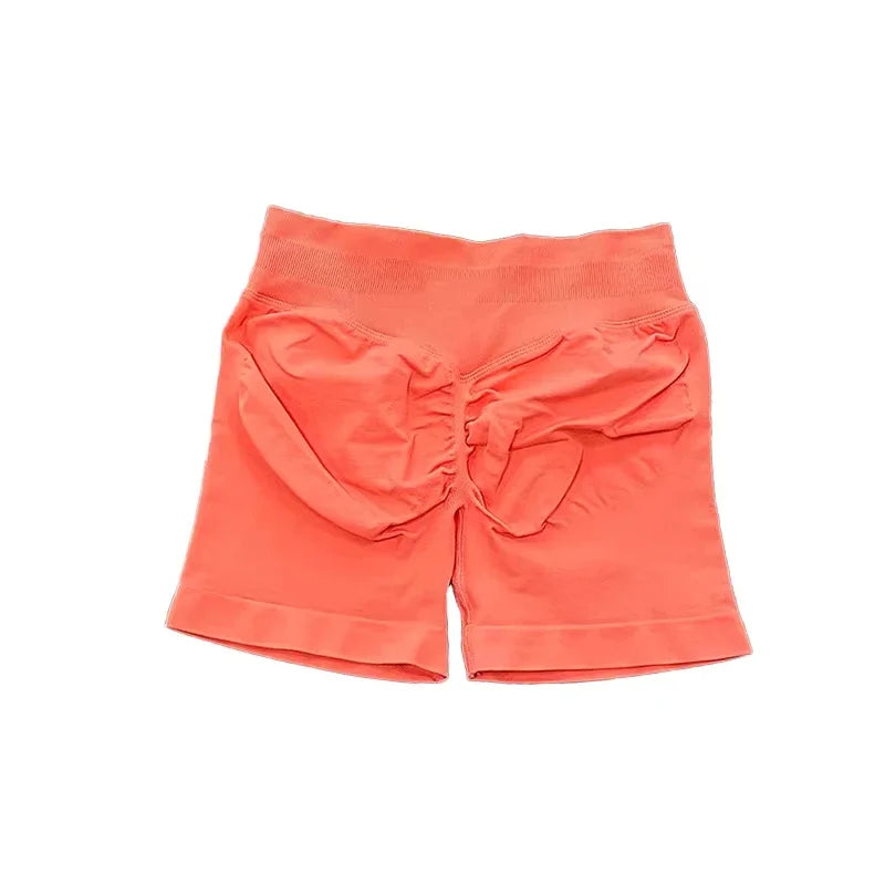 Impact Shorts with Logo Women Seamless Yoga Shorts Scrunch Bum Gym Shorts Workout Biker Short Fitness